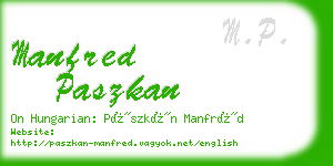 manfred paszkan business card